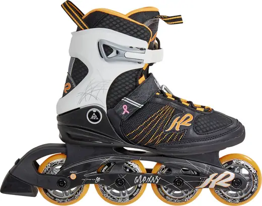 Pattini In Linea K2 Alexis 80 Donna - Nero-Arancio, Ruote 80mm, ABEC-5, SoftBoot Comfort - Foto 4