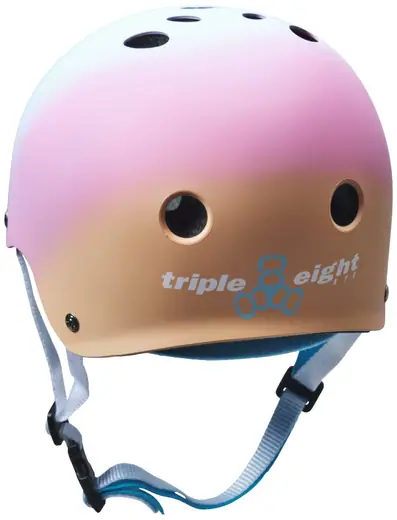 Triple Eight Certified Sweatsaver Bike und Skateboard-Helm Blaues Hologramm S/M 