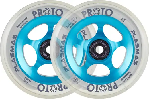Proto Plasmas Roues Trottinette 2-Pack (110mm - Electric Blue)