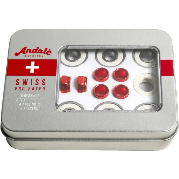 Kugellager Andale Swiss Tin Box 8 Stk. (Silber)
