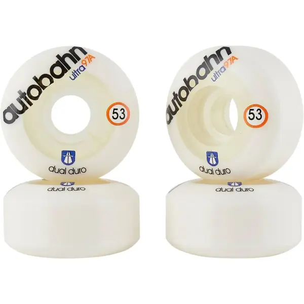 Skateboard Rollen Autobahn Dual Duro Ultra Classic 97A 4 Stk. (53mm - Weiß)