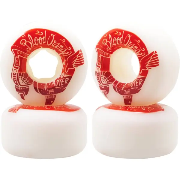 Cruiser Rollen Blood Orange Street Raw Rounded 99A 4 Stk. (58mm - Rot)