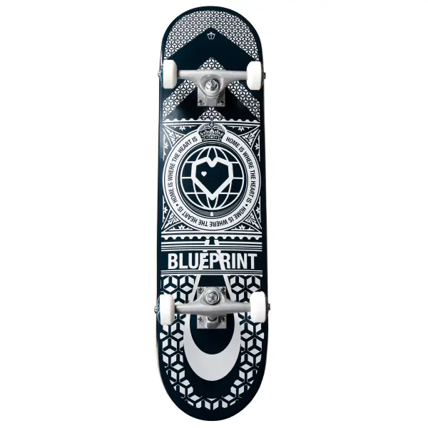 Komplet Skateboard Blueprint Home Heart (8" - Navy/White)