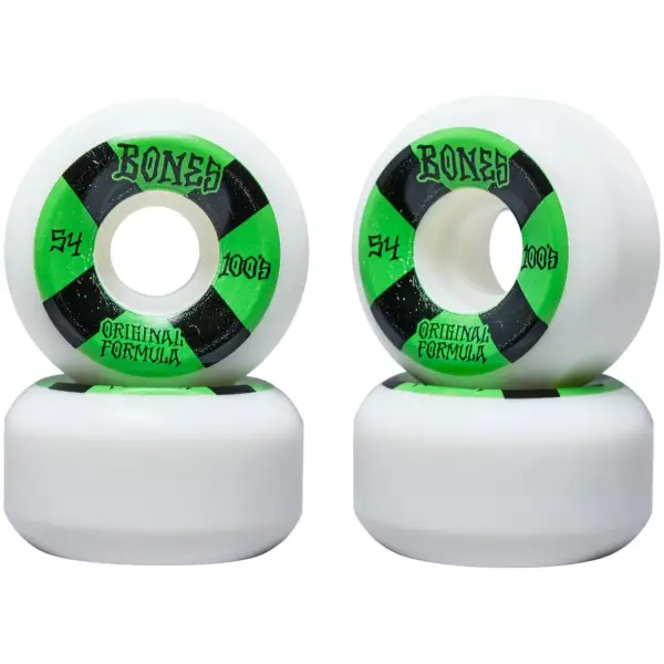 Skateboard Wielen Bones 100's OG Formula V5 4-Pack (54mm - Groen)