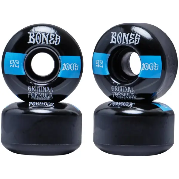 Bones Wheels OG Formula Skateboard Hjul 100 53mm V4 Wide 4pk Sort