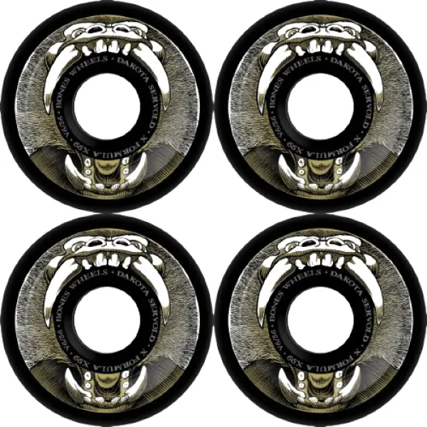 Skateboard Hjul Bones Dakota Servold 4-Pak (56mm - Sort)