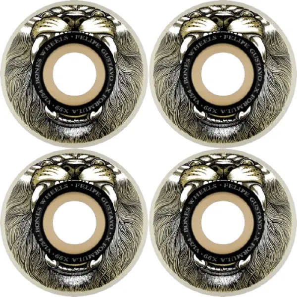 Skateboard Wielen Bones Felipe Gustavo 4-Pack (54mm - Wit)