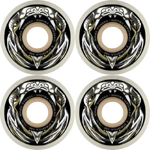 Skateboard Wielen Bones Jhanka Gonzalez 4-Pack (53mm - Wit)