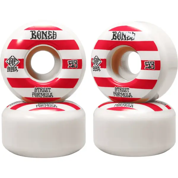 Skateboard Hjul Bones STF V4 Wide 4-Pak (53mm - Patterns 103a)