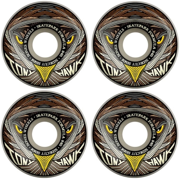 Skateboard Wielen Bones Tony Hawk Night Pro SPF Sidecuts (58mm - Hawk)