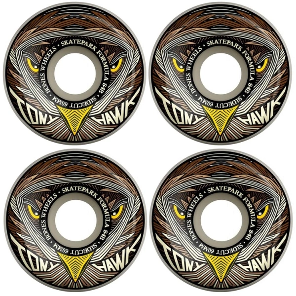 Skateboard Hjul Bones Tony Hawk Night Pro SPF Sidecuts (60mm - Hawk)