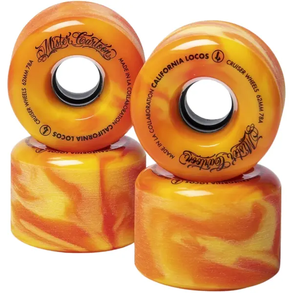 Longboard Hjul California Locos X Mister Cartoon Swirl Ink 78A (60mm - 78a)