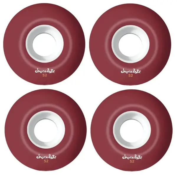 Skateboard Rollen Chocolate OG Chunk Staple 99A 4 Stk. (52mm - Weiß/Rot)