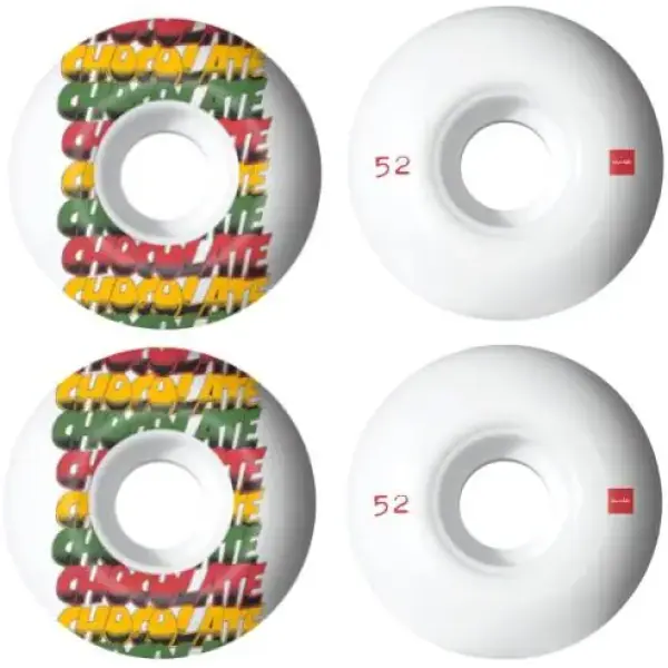 Skateboard Wielen Chocolate Sound System 99A 4-Pack (52mm - Groen/Rood/Geel)