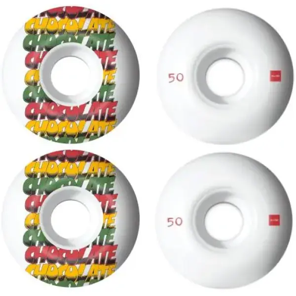 Skateboard Wielen Chocolate Sound System 99A 4-Pack (50mm - Groen/Rood/Geel)