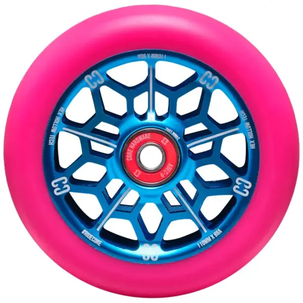 Hjul Til Løbehjul CORE Hex Hollow (110mm - Pink/Blå)