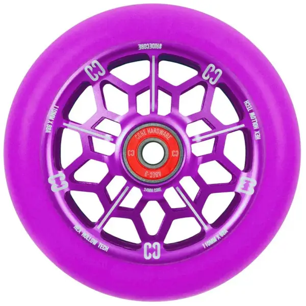 Hjul Til Løbehjul CORE Hex Hollow (110mm - Lilla)