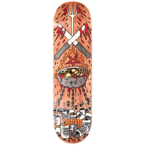 Skateboard Deck Creature Martinez Stab-BQ (8.6" - Braun)