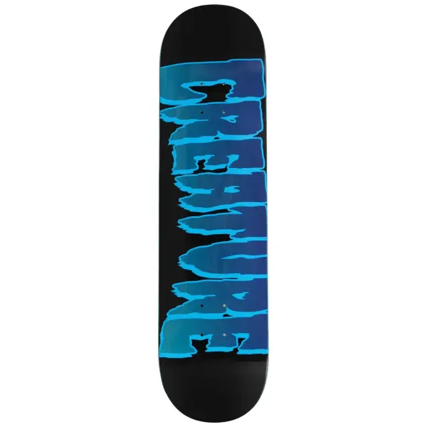 Skateboard Deck Creature Outline Logo (8" - Schwarz/Blau/Petrol)
