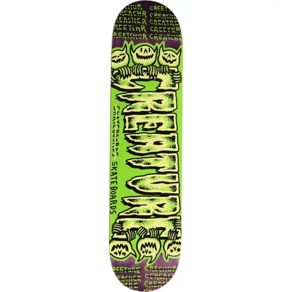 Skateboard Deck Creature Psycho Logo (7.75" - Groen/Paars)