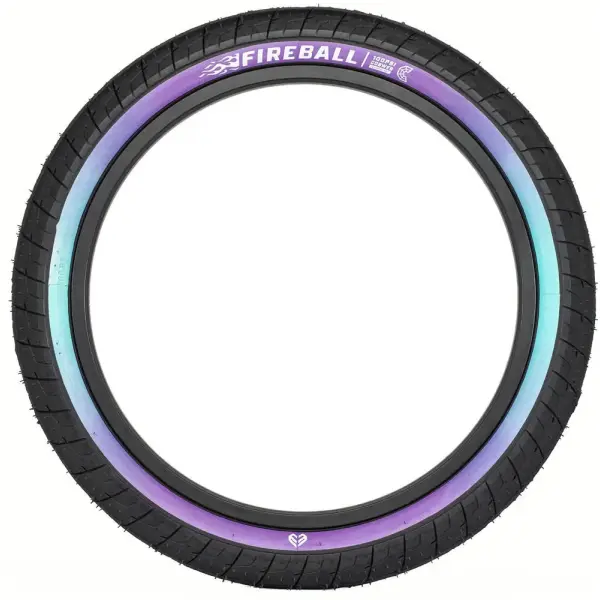 BMX Reifen Eclat Fireball (2.3" - Black/Purple Teal Fade)
