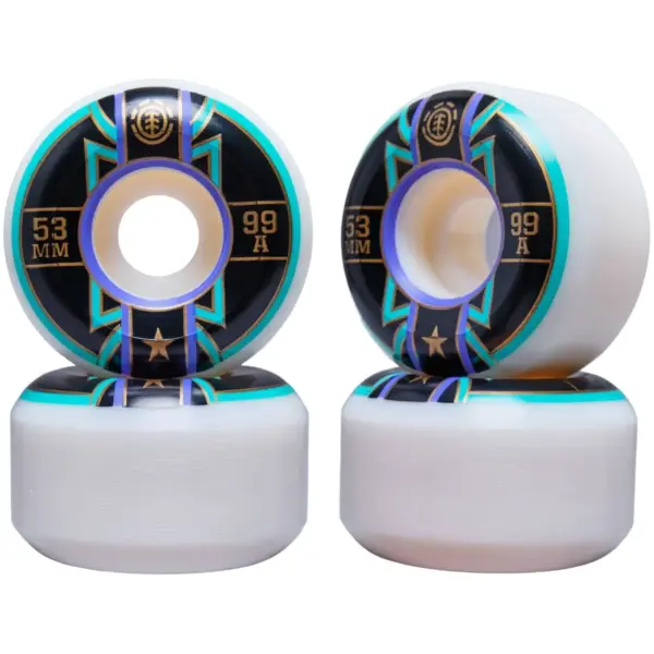 Skateboard Rollen Element Banner Year 99A 4 Stk. (53mm - Schwarz)