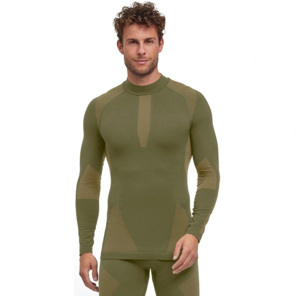Falke Herre Long-sleeve Warm Shirt (S - Herb)