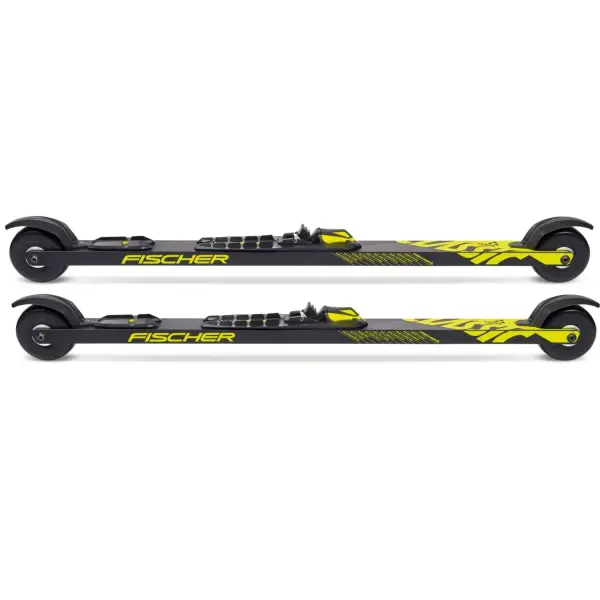 Rullskidor Fischer RC7 Classic FR + Rollerski Classic Bindinger (Svart)