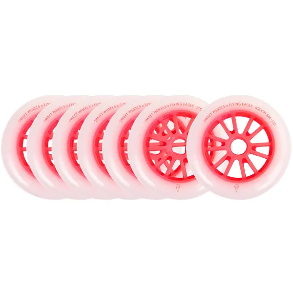 Inliner Hjul FlyingEagle Ice Cream Speed (125mm - Rød)