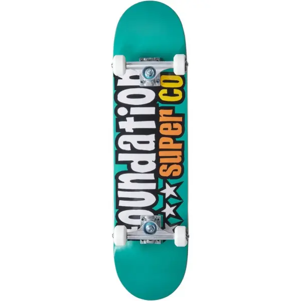 Skateboard Komplettboard Foundation 3 Star (7.88" - Petrol)