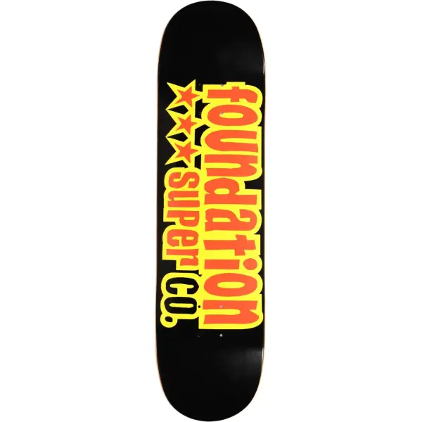 Skateboard Deck Foundation Team (8.125" - 3 Star Black)