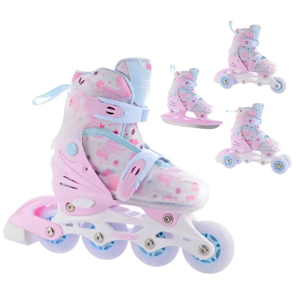 Inliner Mädchen FunActiv Adapt LED 4in1 (Weiß - 31-34)