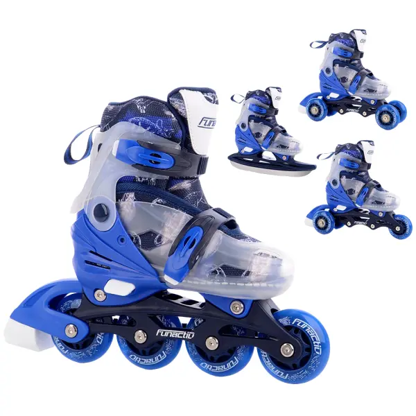 Inliner Kinder FunActiv Adapt LED 4in1 (Blau - 31-34)