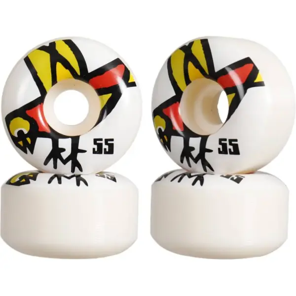Skateboard Rollen Girl Pictograph 99A 4 Stk. (55mm - Weiß/Grün/Orange)