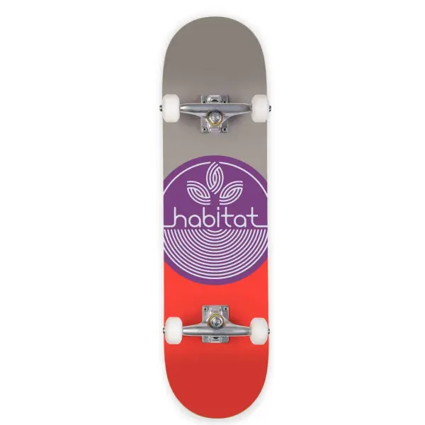 Skateboard Komplettboard Habitat Leaf Dot (8" - Lila)