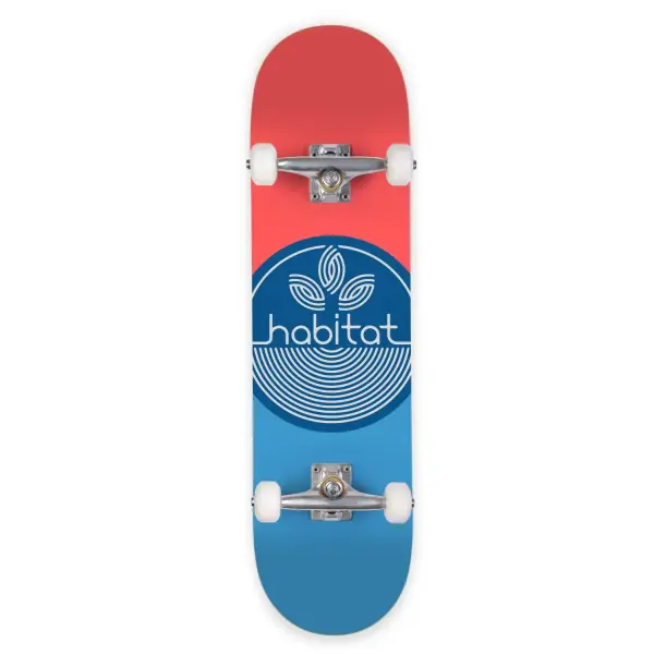 Skateboard Komplettboard Habitat Leaf Dot (7.75" - Blau)