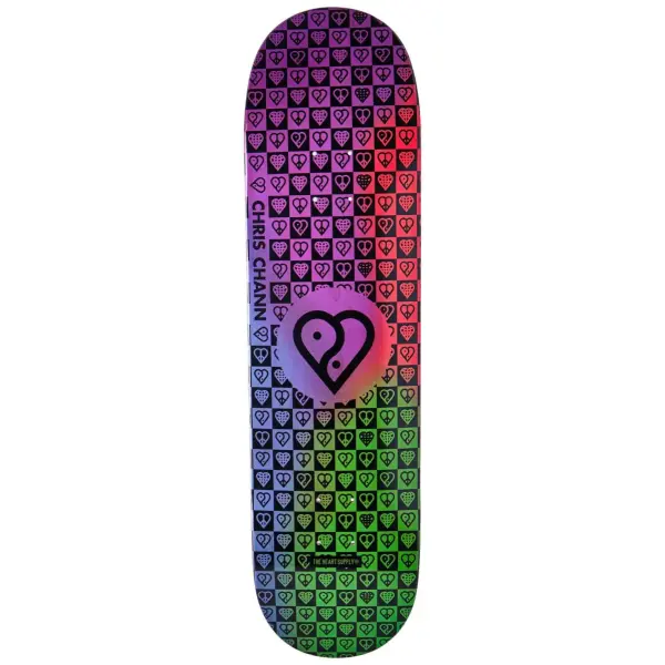 Skateboard Deck Heart Supply Chris Chann Pro (8.25" - Trinity Tie Dye Impact Light)