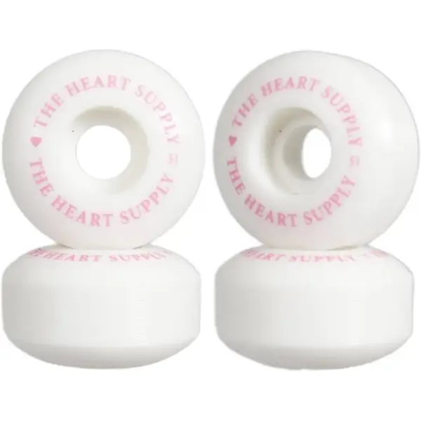 Skateboard Hjul Heart Supply Clean Heart 99A 4-Pak (51mm - Hvid/Pink)