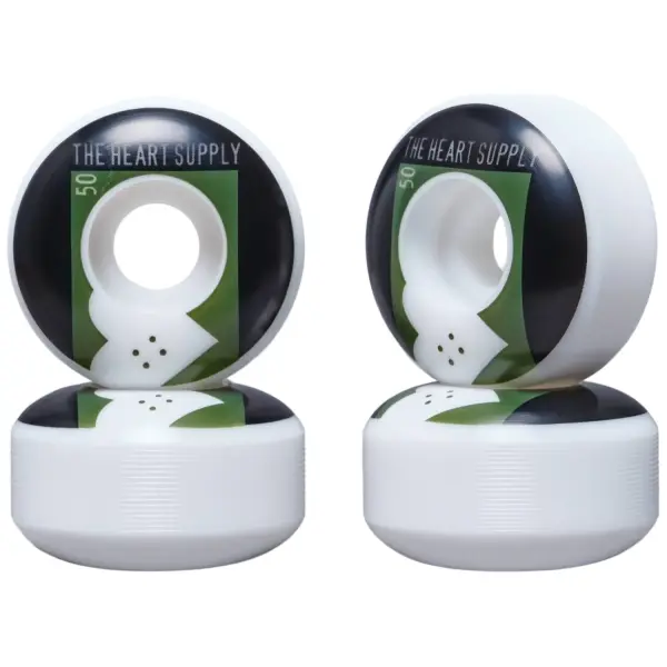 Skateboard Hjul Heart Supply Even 99A 4-Pak (50mm - Grøn)
