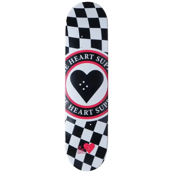 Skateboard Deck Heart Supply Insignia Check (8" - Schwarz)