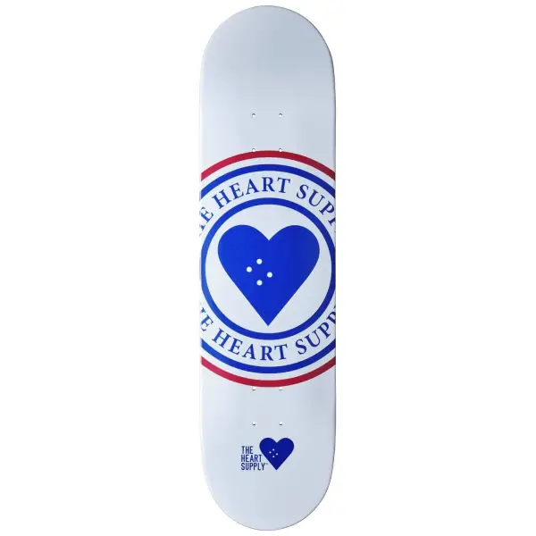 Skateboard Deck Heart Supply Insignia (8.25" - Weiß)
