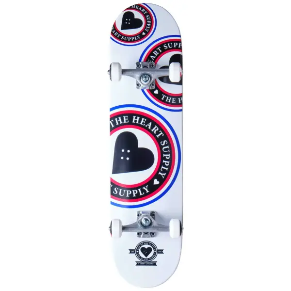 Skateboard Komplettboard Heart Supply Orbit Logo (8" - Weiß/Schwarz/Blau)