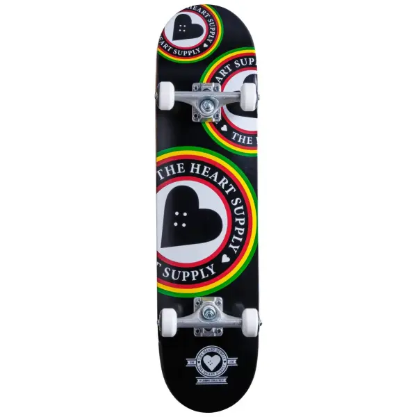 Skateboard Komplettboard Heart Supply Orbit Logo (7.75" - Schwarz/Weiß/Rot)