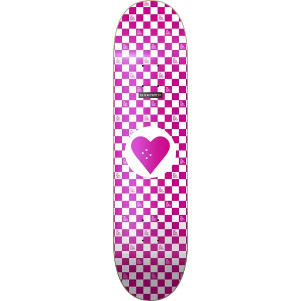 Skateboard Deck Heart Supply Round Logo (7.75" - Checks)