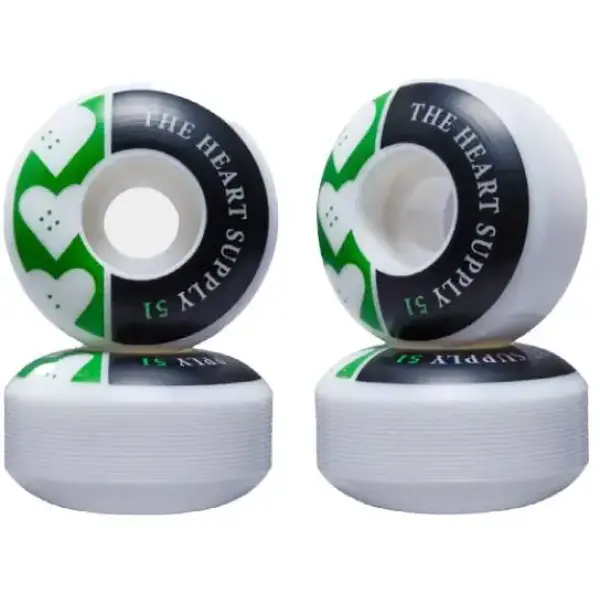 Skateboard Hjul Heart Supply Squad 99A 4-Pak (51mm - Grøn)