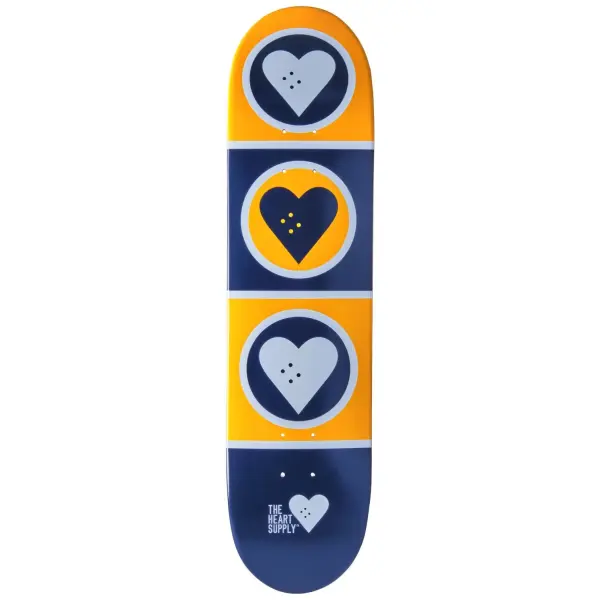Skateboard Deck Heart Supply Squad (7.75" - Gelb)