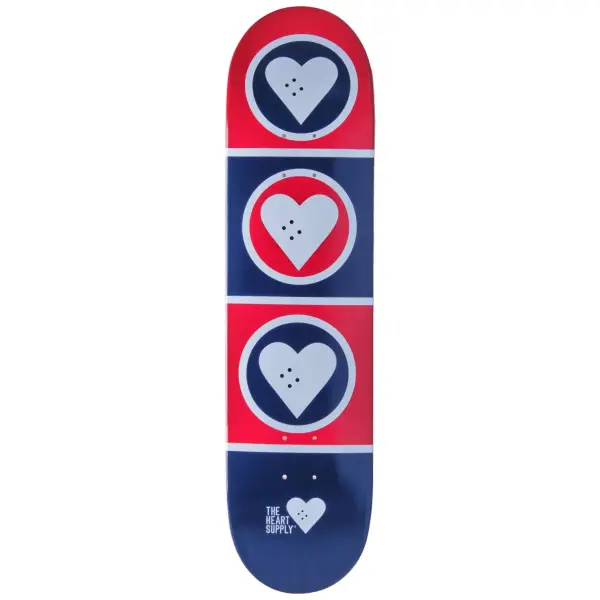 Skateboard Deck Heart Supply Squad (8" - Rot)