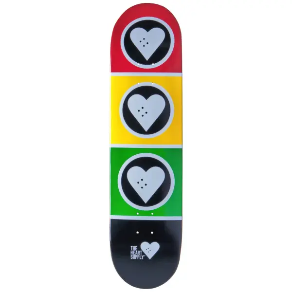 Skateboard Deck Heart Supply Squad (8.125" - Rasta)