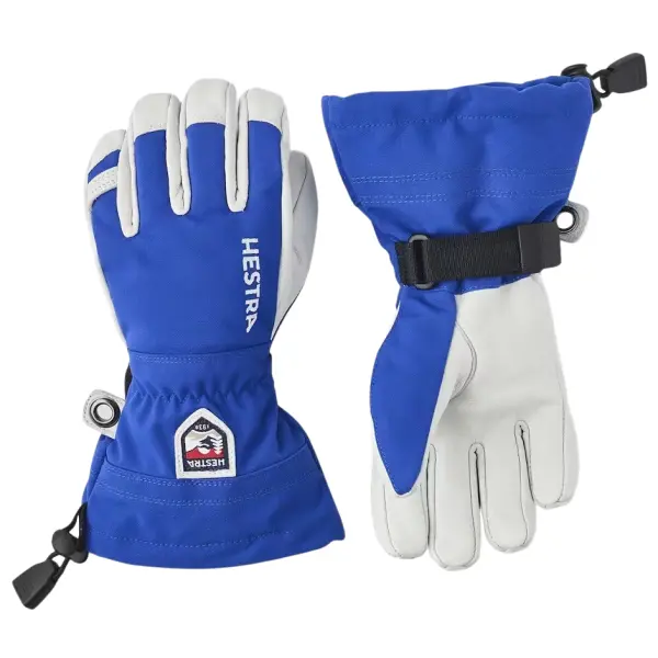 Handsker Hestra Army Leather Heli Ski Jr (4 - Royal Blue)