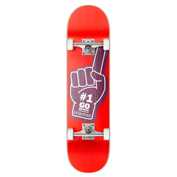 Skateboard Komplettboard Hydroponic Hand (8.125" - Red)